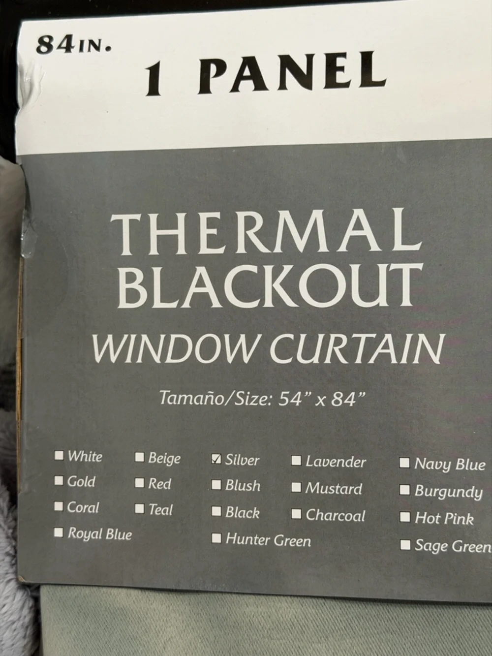 Victoria Thermal Blackout Window Curtain 2 Panels - Gray NWT